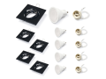 Set: 5x Spot halogen sub tavan mobil din oțel LED SATI - Negru + 5x Soclu GU10