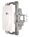 Priză cu pin de împământare și obturator – Visio S55 – Cleme automate – Alb