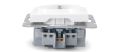 Priză cu pin de împământare și obturator – Visio S55 – Cleme automate – Alb