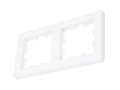 Ramă 2-module pentru prize și întrerupătoare – Visio S55 – Albă – CUBIC