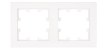 Ramă 2-module pentru prize și întrerupătoare – Visio S55 – Albă – CUBIC