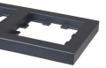Cadru 2-module pentru prize și întrerupătoare – Visio S55 – Antracit – CUBIC