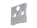 Placă centrală pentru priză TV/SAT triplu – Visio S55 – Argintiu – CUBIC