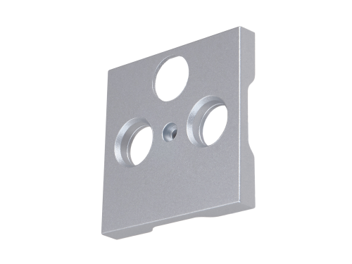 Placă centrală pentru priză TV/SAT triplu – Visio S55 – Argintiu – CUBIC