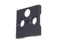 Placă centrală pentru priză TV/SAT triple – Visio S55 – Antracit – CUBIC