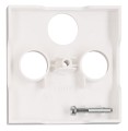 Placă centrală pentru priză TV/SAT triplă – Visio S55 – Albă – CUBIC
