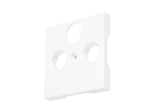 Placă centrală pentru priză TV/SAT triplă – Visio S55 – Albă – CUBIC