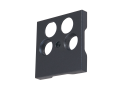 Placă centrală pentru priză TV/SAT cvadruplă – Visio S55 – Antracit – CUBIC