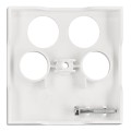Placă centrală pentru priză TV/SAT cvadruplă – Visio S55 – Alb – CUBIC