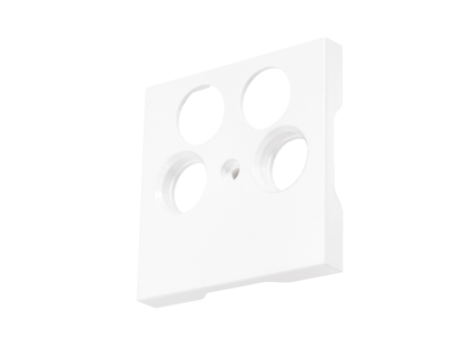 Placă centrală pentru priză TV/SAT cvadruplă – Visio S55 – Alb – CUBIC