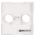 Placă centrală pentru priză TV/SAT dublă – Visio S55 – Albă – CUBIC