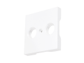 Placă centrală pentru priză TV/SAT dublă – Visio S55 – Albă – CUBIC