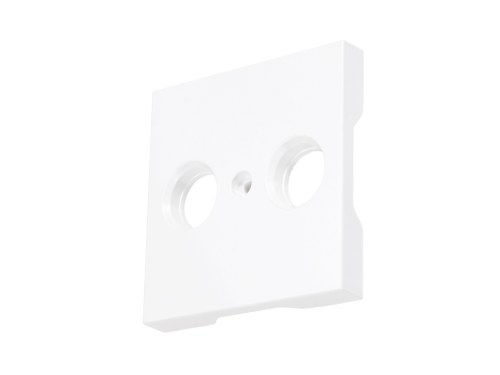 Placă centrală pentru priză TV/SAT dublă – Visio S55 – Albă – CUBIC