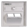 Placă centrală pentru prize RJ45 dublă – Visio S55 – Argintie – CUBIC