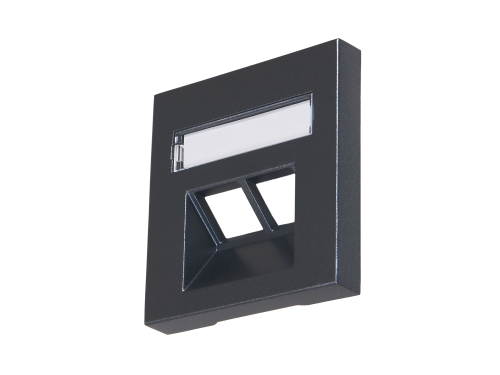 Pieseaua centrală pentru priză dublă RJ45 – Visio S55 – Antracit – CUBIC