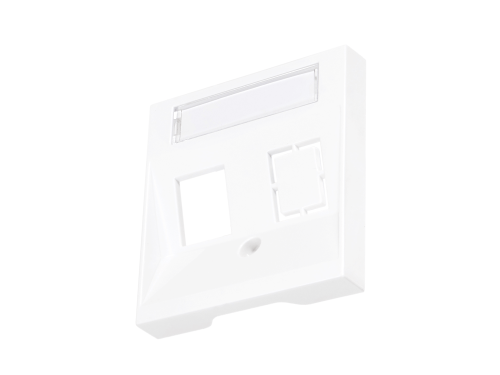 Placă centrală pentru priză RJ45 simplă – Visio S55 – Albă – CUBIC