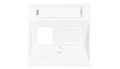 Placă centrală pentru priză RJ45 simplă – Visio S55 – Albă – CUBIC