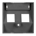 Placă centrală descriptivă pentru prize RJ45 – dublă – Visio S55 – Antracit – CUBIC
