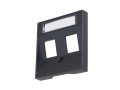Placă centrală descriptivă pentru prize RJ45 – dublă – Visio S55 – Antracit – CUBIC
