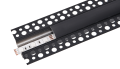 Set: Profil din aluminiu pentru plăci din gips-carton, pentru benzi LED de 20 mm – Negru – 2 m