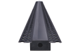 Set: Profil din aluminiu pentru plăci din gips-carton, pentru benzi LED de 20 mm – Negru – 2 m
