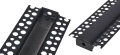 Set: Profil din aluminiu pentru plăci din gips-carton, pentru benzi LED de 20 mm – Negru – 2 m