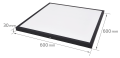 Panou LED aplicat 60x60 50W Negru – Alb neutru (4500K)