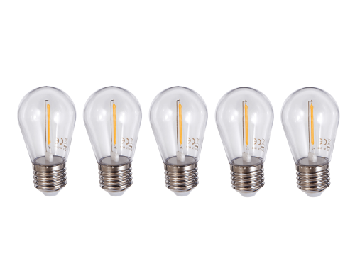 LED Bec E27 1W Filament – Alb cald (2700K) 5 bucăți