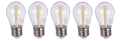 LED Bec E27 1W Filament – Alb cald (2700K) 5 bucăți
