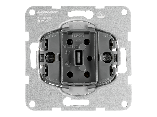 Mecanism de întrerupător simplu – Visio S50 cu 1 buton – Întrerupător unipolar – Gri