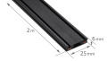 Set Luxo Linea – lampă pe șină LED 12W x3 + șină de 2m + sursă de alimentare – Negru – Alb neutru (4000K)