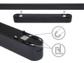 Set Luxo Linea – lampă pe șină LED 12W x3 + șină de 2m + sursă de alimentare – Negru – Alb neutru (4000K)