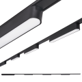 Set Luxo Linea – lampă pe șină LED 12W x3 + șină de 2m + sursă de alimentare – Negru – Alb neutru (4000K)