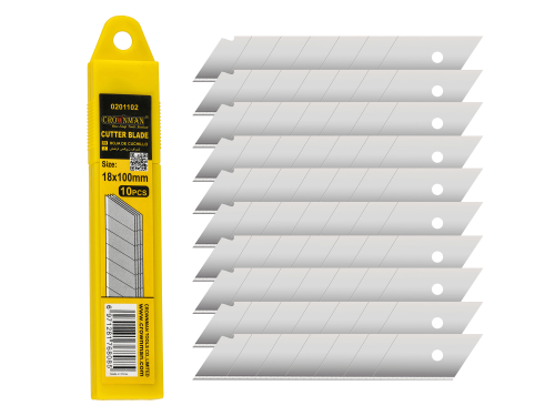 Lame segmentate 18x100 mm pentru cutter – set de 10 bucăți