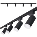 Set Steka Ductus Lampă șină LED GU10 neagră x4 + șină electrică 2m – Alb-negru