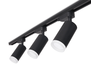 Set Steka Ductus – Lampă pe șină LED GU10 neagră x3 + șină de 1,5 m – Negru cu alb