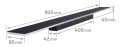 Lampă de fațadă - corp de iluminat exterior LED Modern 27W 90cm - Negru - Alb neutru (4500K)