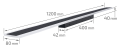 Lampă de fațadă - aplică LED de exterior Modern cu ramă 36W 120cm - Negru - Alb neutru (4500K)