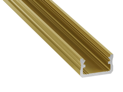 Profil din aluminiu A pentru benzi LED - Auriu - 2m