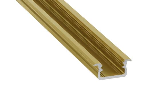 Profil din aluminiu B pentru benzi LED - Auriu - 2m