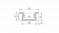 Profil din aluminiu B pentru benzi LED - Auriu - 2m