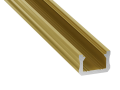 Profil din aluminiu X pentru benzi LED - Auriu - 2m