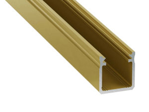 Profil din aluminiu Y pentru benzi LED - Auriu - 1m