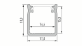 Profil din aluminiu Y pentru benzi LED - Auriu - 1m