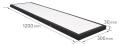 Panou LED de suprafață 120x30 50W Negru - Alb neutru (4500K)