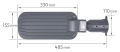 Lampă stradală LED BRELUXO 100W IP65 - Alb neutru (4000K) - 10 000lm - 3 ani garanție