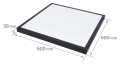 Panou LED 60W aplicat 60x60 – Negru – Alb neutru (4500K)