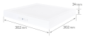 Panou LED aplicat pătrat Classic PP 24W – Alb neutru (4500K)
