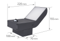 Lampă de fațadă - aplică de perete de grădină - corp de iluminat exterior LED 12W Clark cu senzor de mișcare - Negru