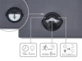 Lampă de fațadă - aplică de perete de grădină - corp de iluminat exterior LED 12W Clark cu senzor de mișcare - Negru